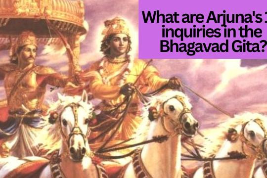 What are Arjuna's 16 inquiries in the Bhagavad Gita?